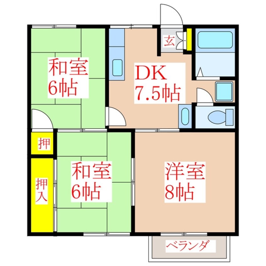 間取図 ルミエール　２号棟