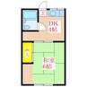 日建アパート 1Kの間取り