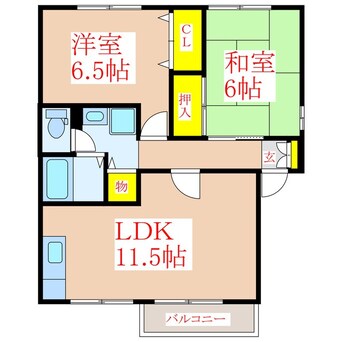 間取図 ニューセジュール広瀬