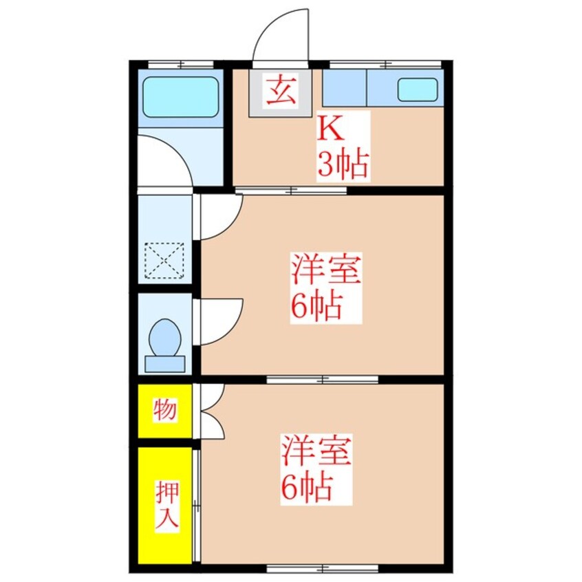 間取図 コーポ中丸