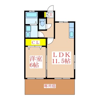 間取図 プラシード国分