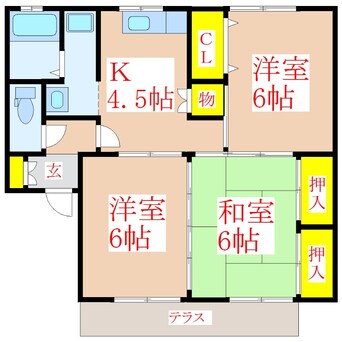 間取図 セジュールＴ＆Ｋ