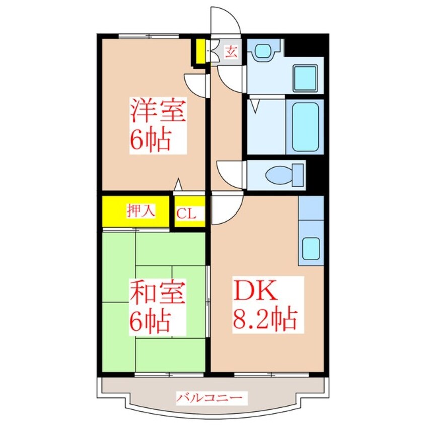 間取図 グランディール有村