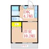 キャピタルハイツ 1DKの間取り