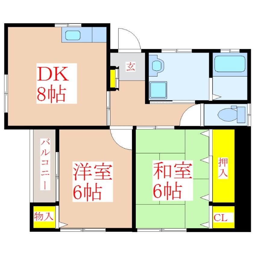 間取図 平尾様貸家C号棟