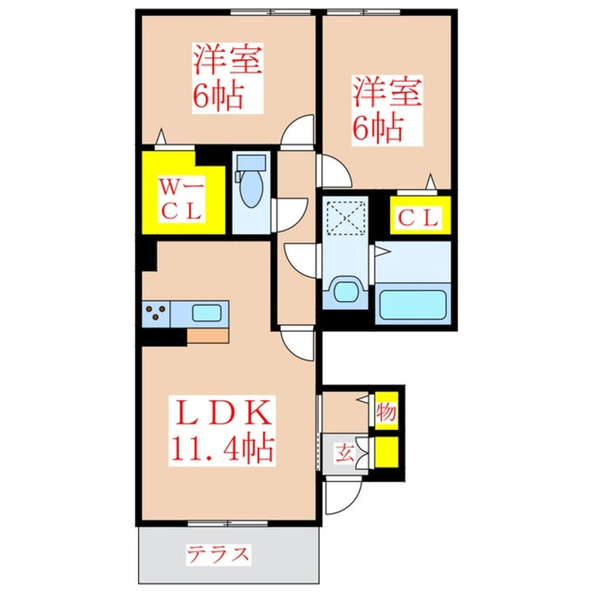 間取図 Ｏｌｉｖｅ・Ｋ