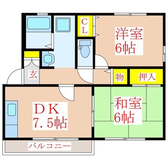 間取図 セジュール天神