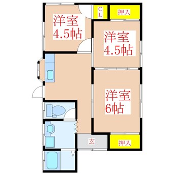 間取図 小浜住宅　Ｄ棟