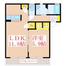 プリンス 1LDKの間取り