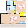 リモーネ 1LDKの間取り