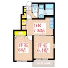 アフロディーテ 2DKの間取り