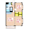 IBS国分マンション 2LDKの間取り