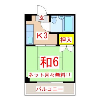 間取図 メゾン唐湊第一ビル