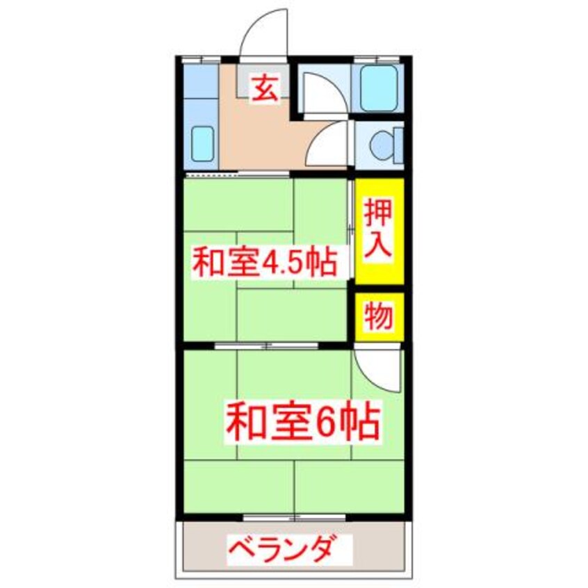 間取図 Ｓｔａｒ－Ｏｎｅ田上台