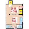 唐湊１丁目貸家 1DKの間取り