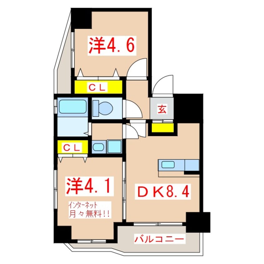 間取図 さくらヒルズ鴨池弐番館