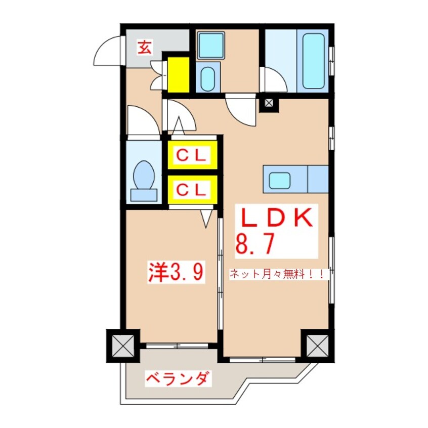 間取図 さくらヒルズ鴨池弐番館