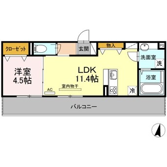 間取図 プレリエモンテ唐湊