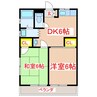 ガーデンパレス東興 2DKの間取り