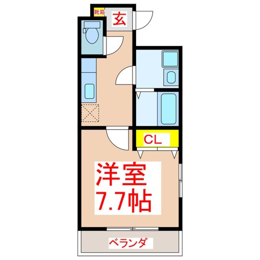 間取図 ルシエル鹿大前