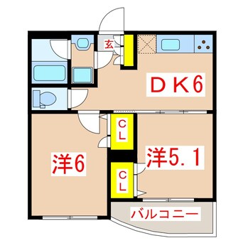 間取図 さくらヒルズ唐湊壱番館