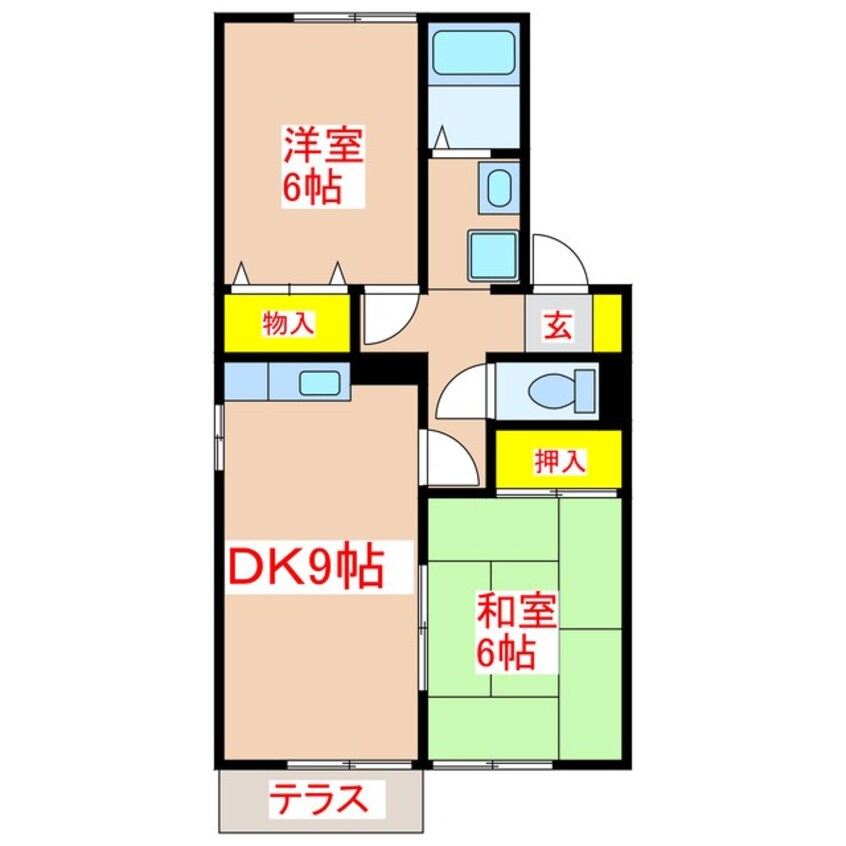 間取図 ボヌール田上