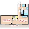 スプリングハイム 1DKの間取り