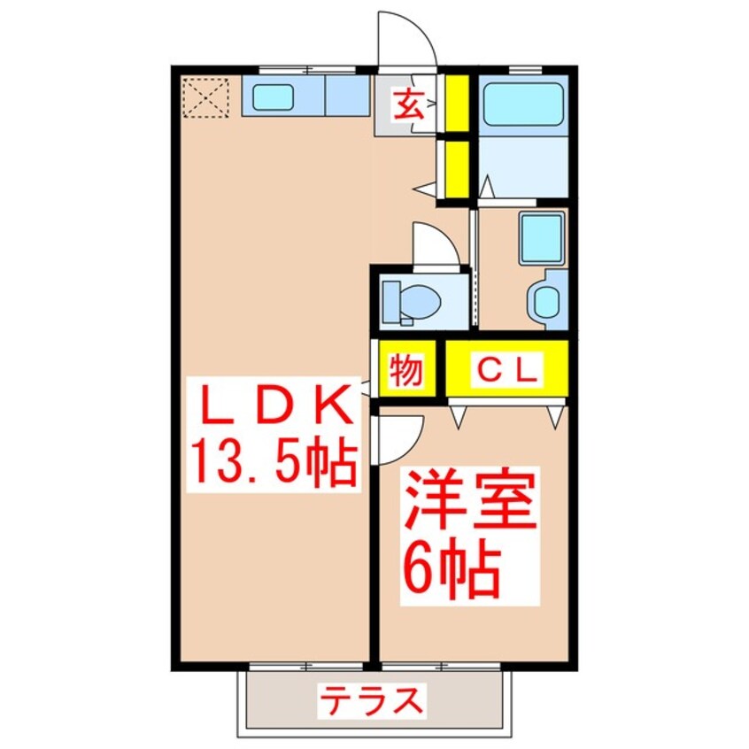 間取図 サニーヒル大峯台　Ｂ棟