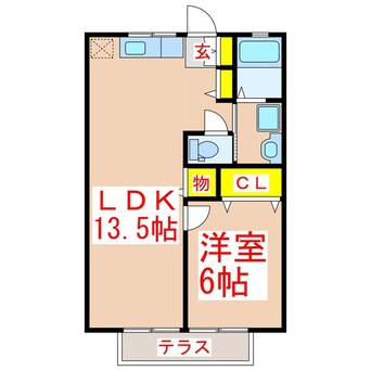 間取図 サニーヒル大峯台　Ｂ棟