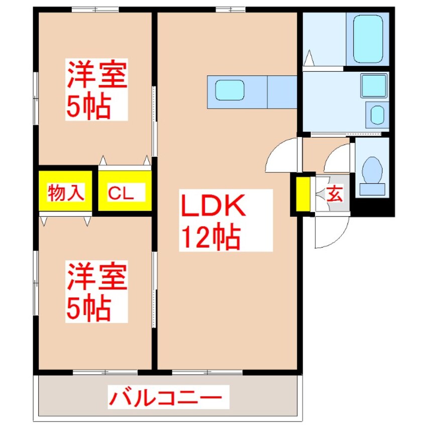 間取図 ライトヒルズ明和