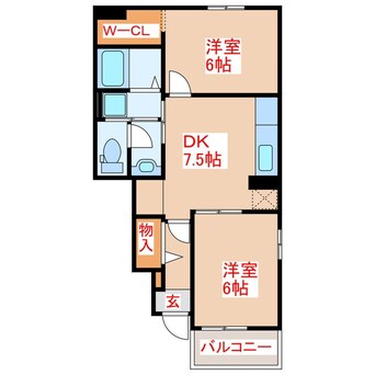 間取図 スプリング　Ｗ　玲