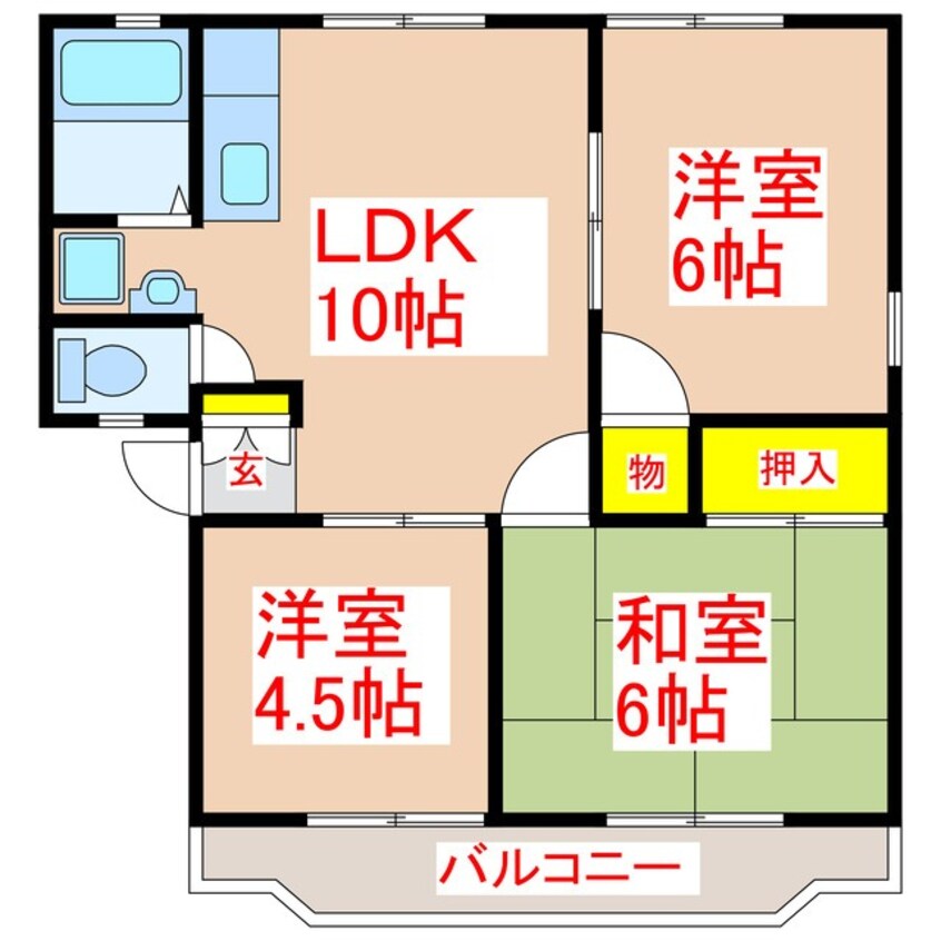 間取図 パナハイツ常盤