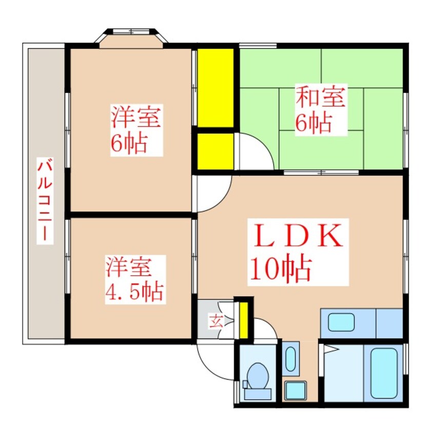 間取図 パナハイツ常盤