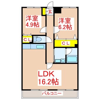 間取図 ヴェルメゾンＦ