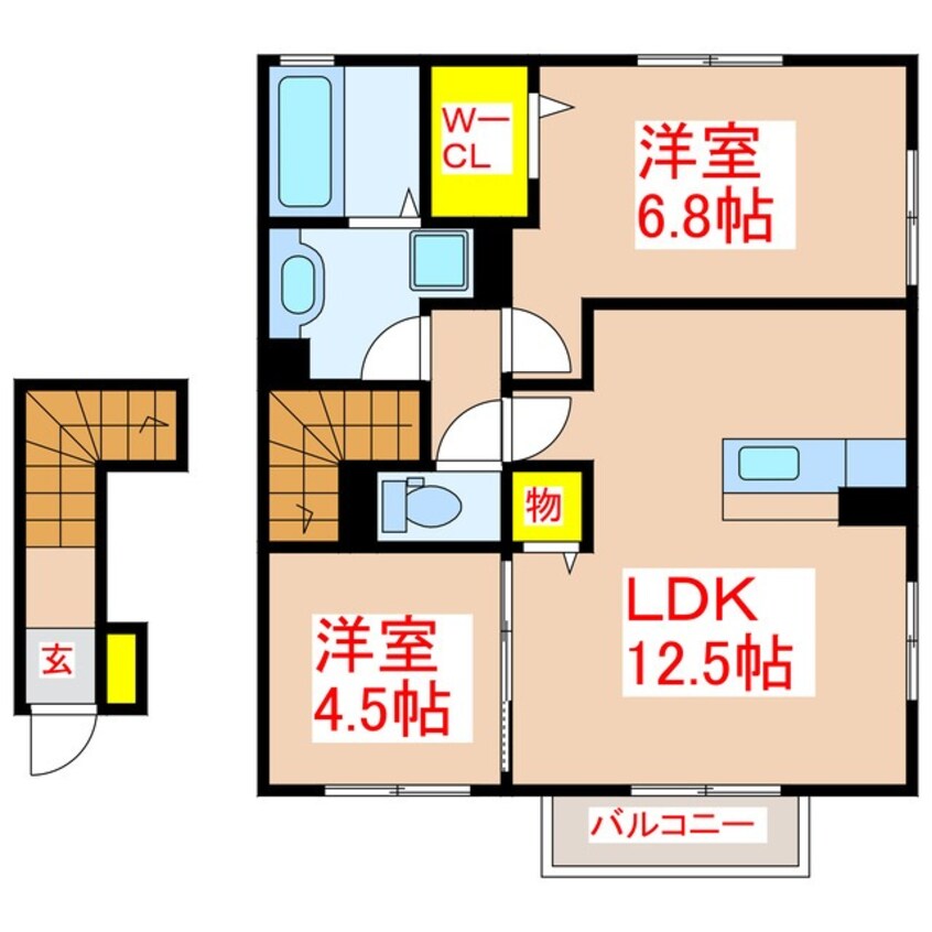 間取図 クレール武岡