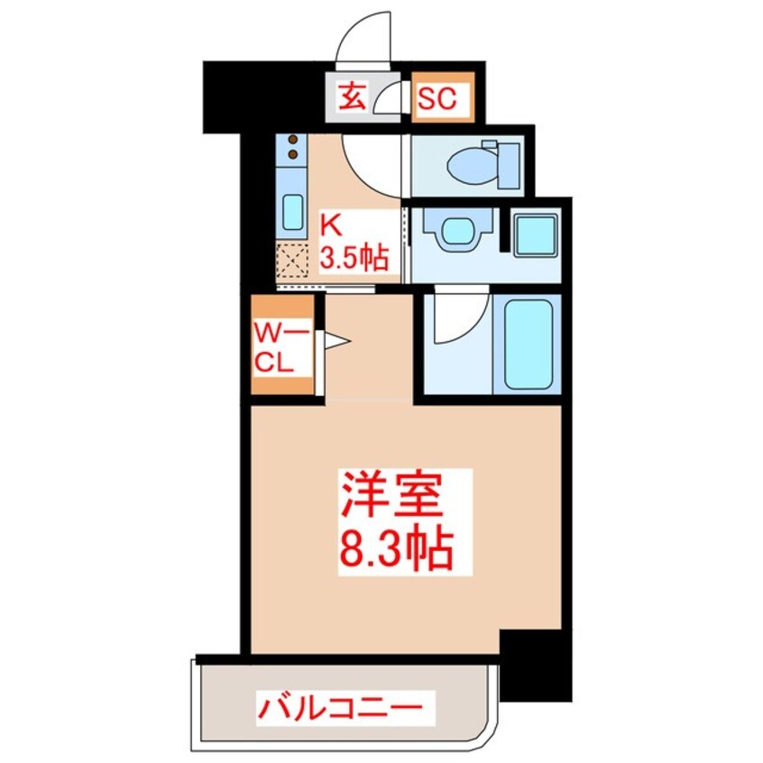 間取図 Ｄ' Ｆｏｒｅｓｔ甲南