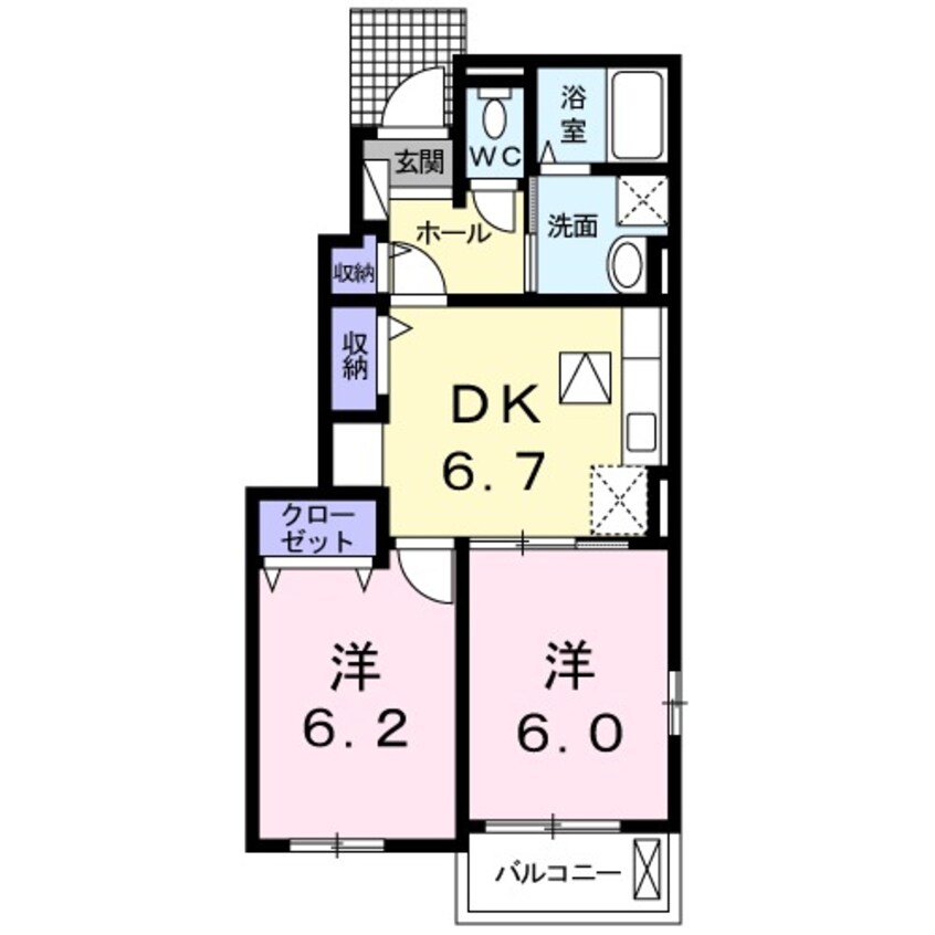 間取図 エスペール２１・伊集院