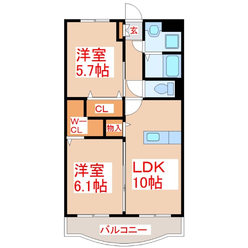 間取図 ル・ソレイユ妙円寺