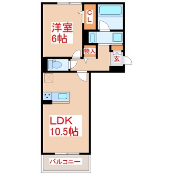 間取図 Ｄ－ＲＯＯＭ上之園