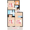 Ｄ－ＲＯＯＭ上之園 2LDKの間取り