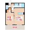 ベーシック猪鹿倉９６１ 1LDKの間取り