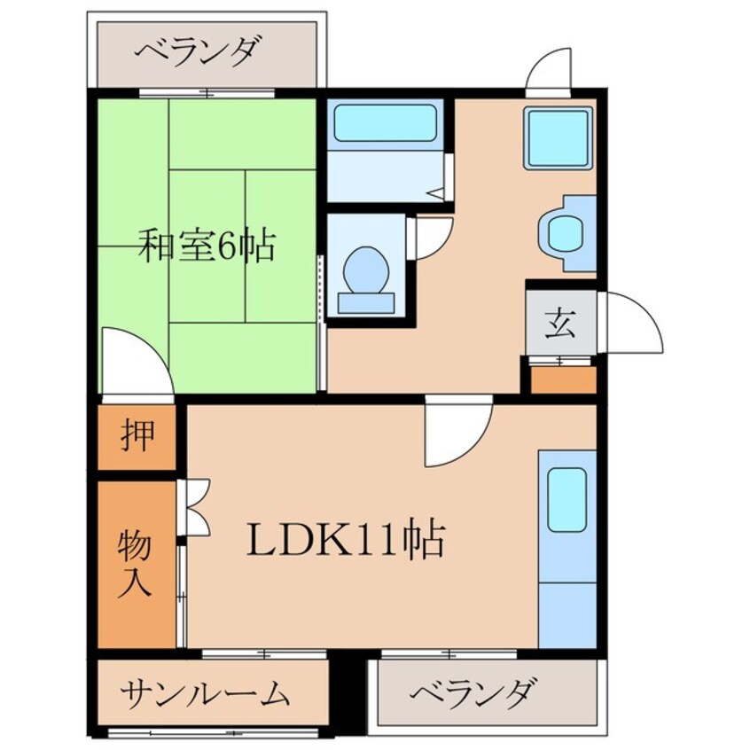 間取図 サンシャイン東谷山