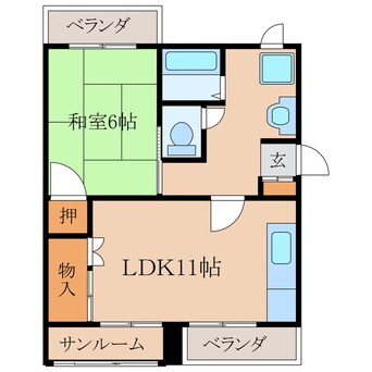 間取図 サンシャイン東谷山