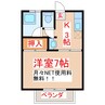 コーポ山口　Ｂ棟 1Kの間取り