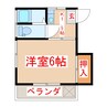 内門荘 1Kの間取り