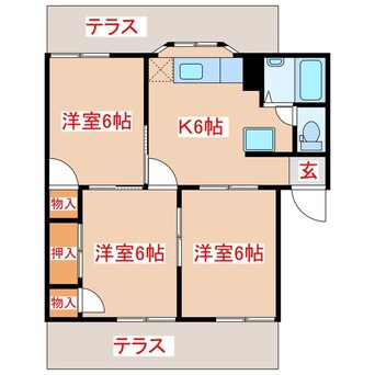 間取図 グリーンハイツ坂之上　Ｂ棟