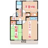 ハイカムールＣａｓａ　Ａ棟 2LDKの間取り