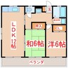 ペアーハイツ 2LDKの間取り