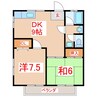 外薗アパート 2DKの間取り