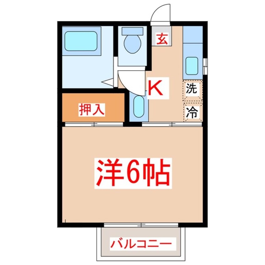 間取図 コーポ山口　Ｂ棟